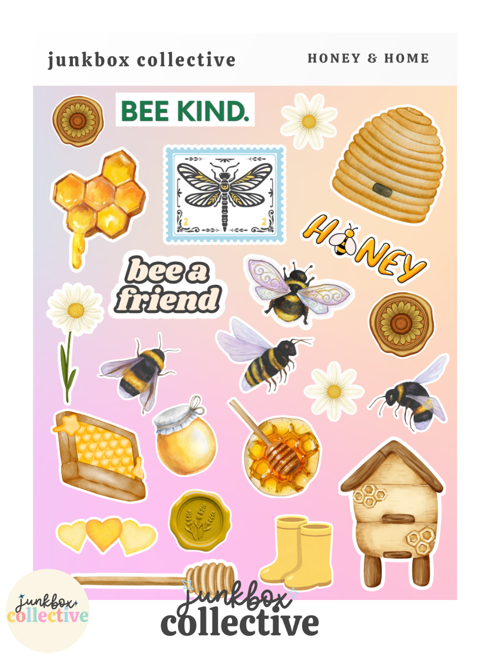 honey & home sticker sheet
