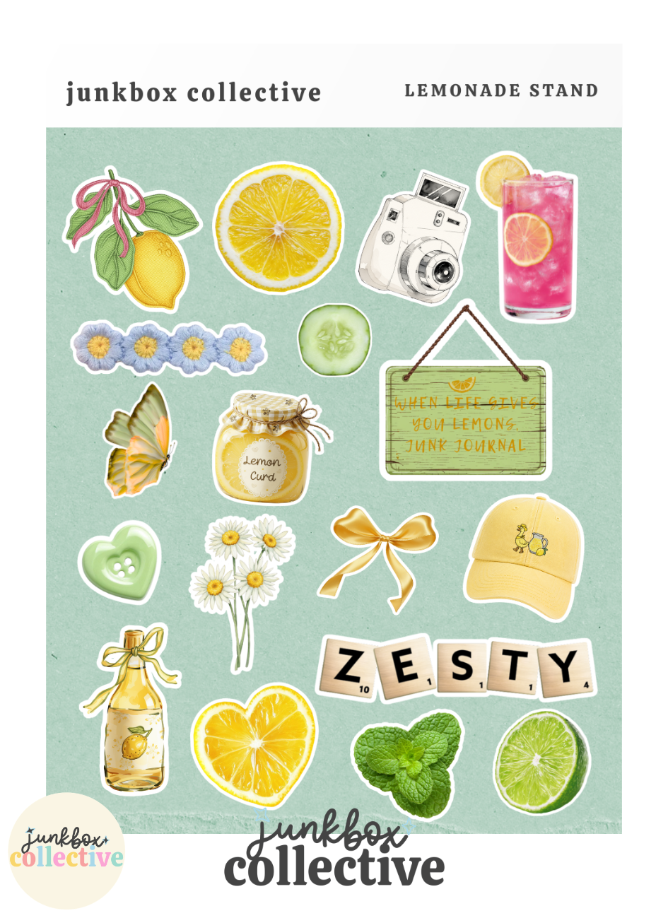 lemonade stand sticker sheet