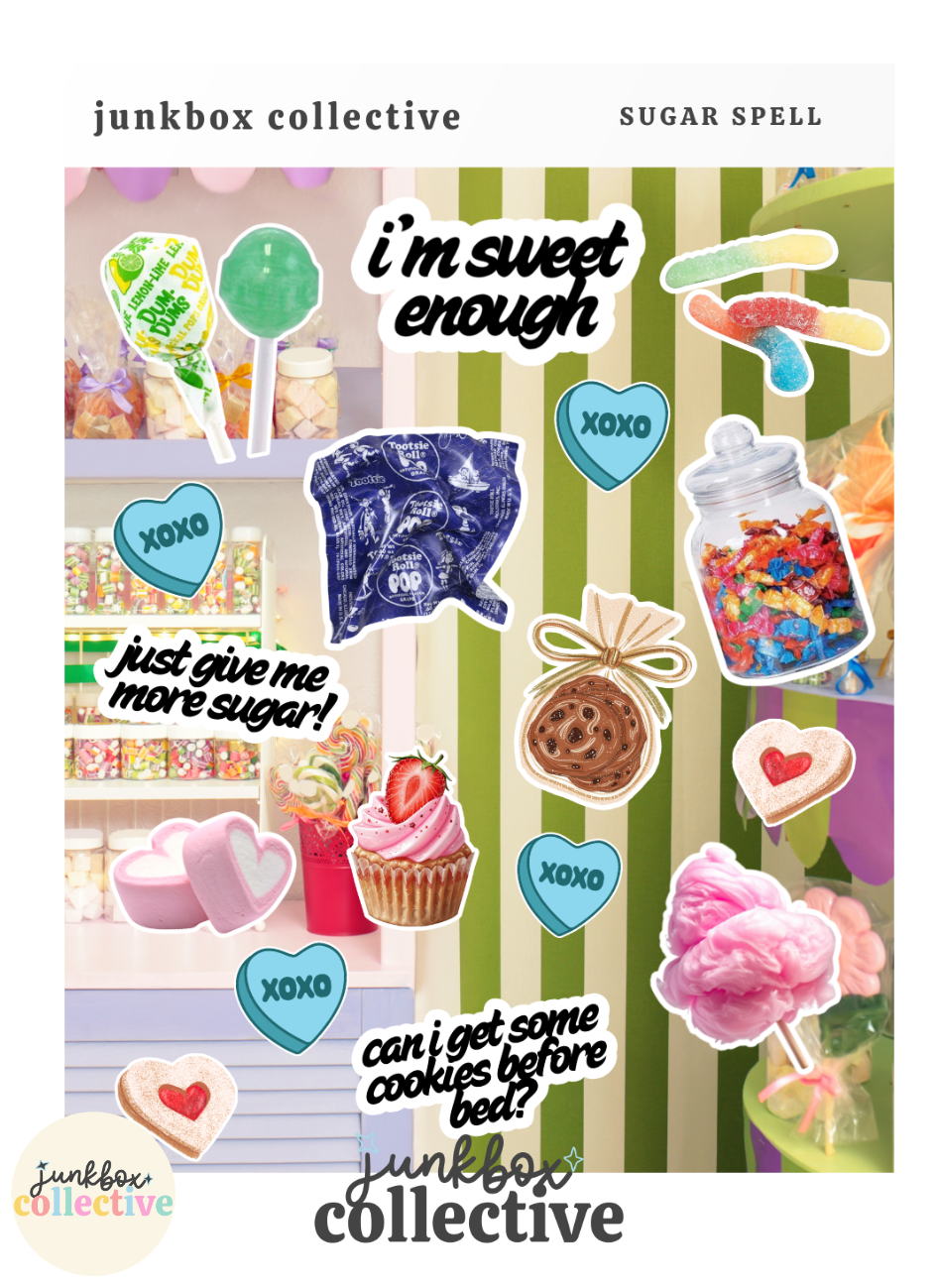 sugar spell sticker sheet
