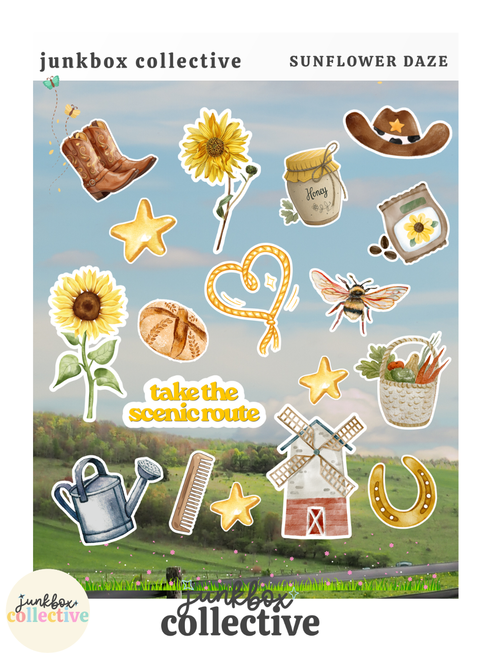 sunflower daze sticker sheet