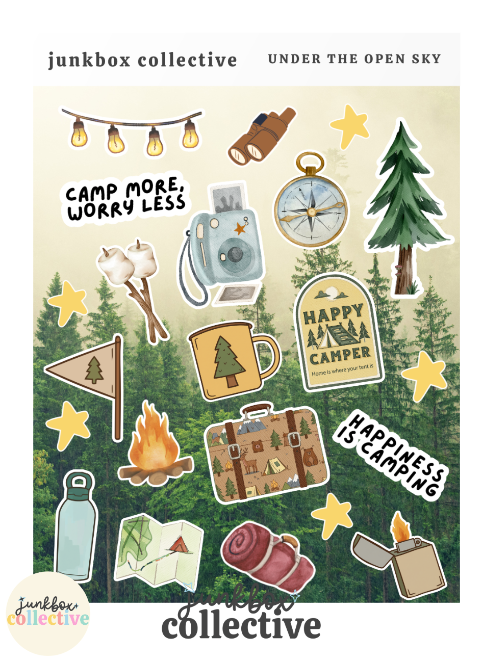 under the open sky sticker sheet