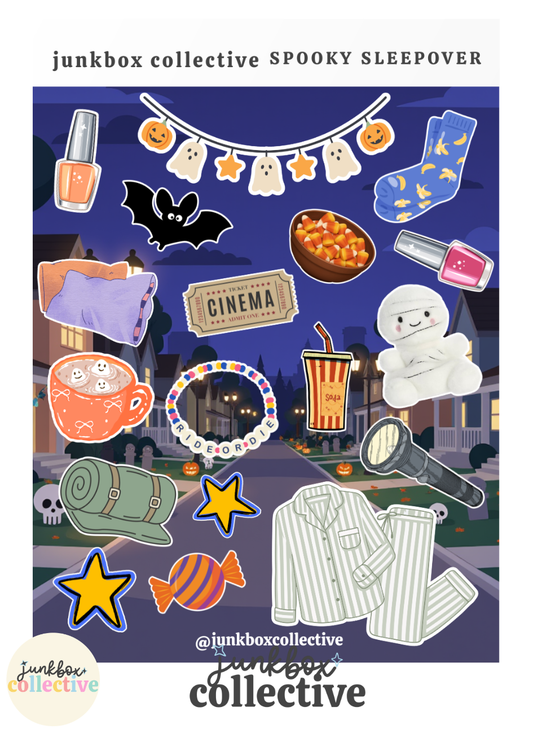 spooky sleepover sticker sheet