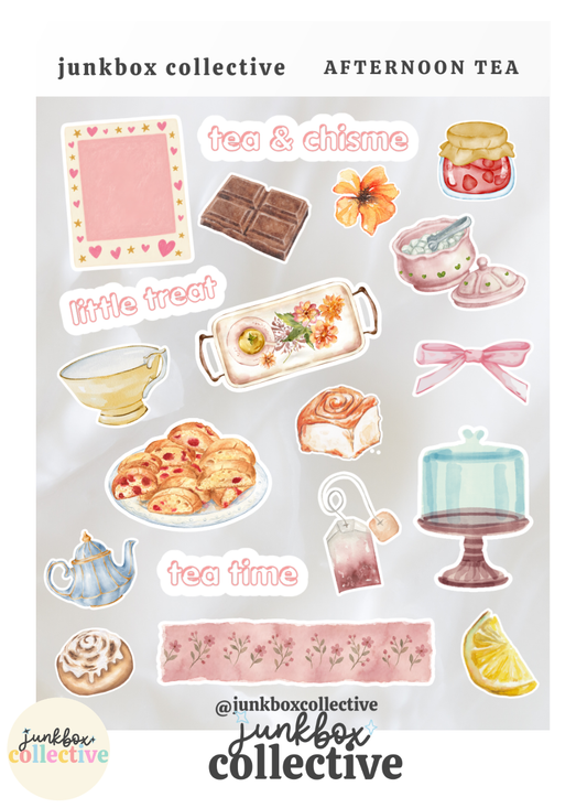 afternoon tea sticker sheet
