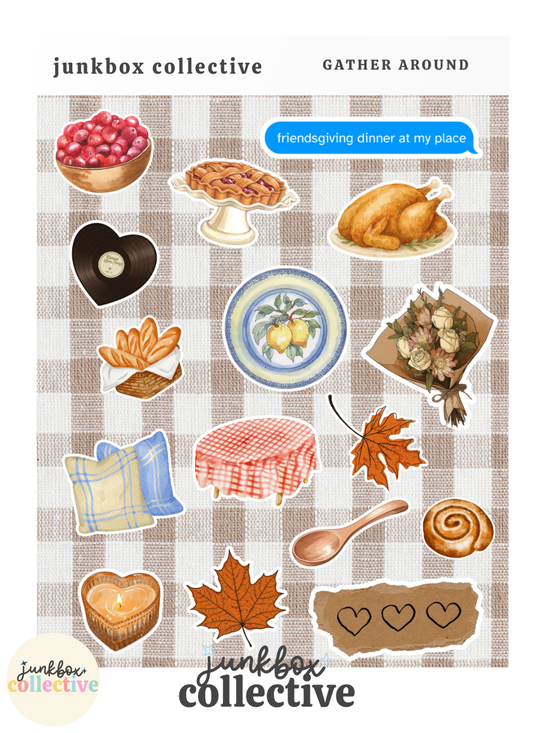 gather around sticker sheet