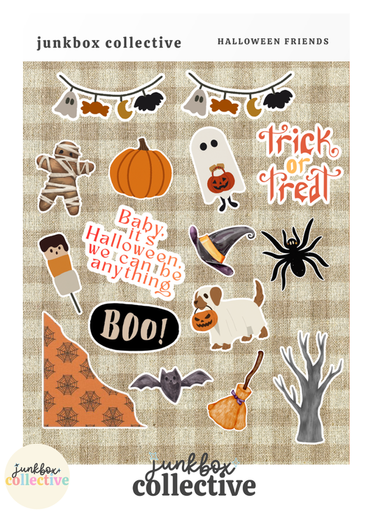 halloween friends sticker sheet
