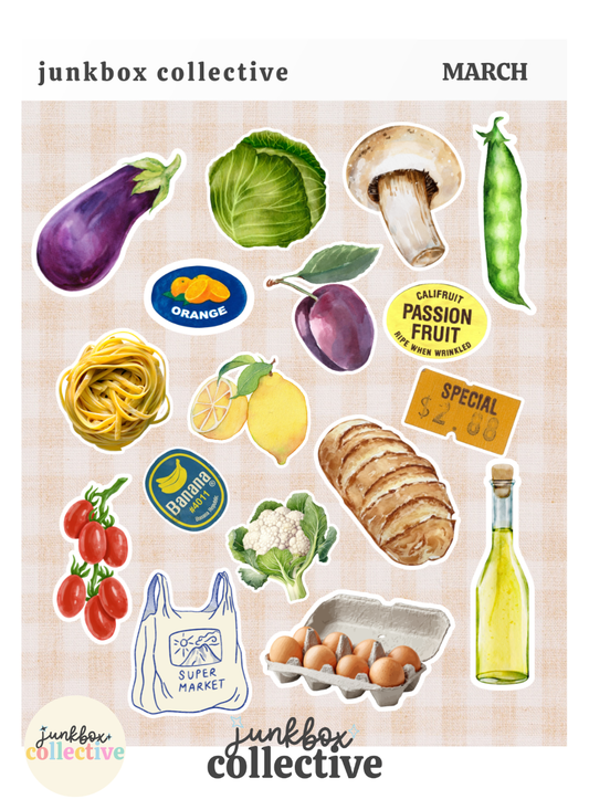 farmers market sticker sheet