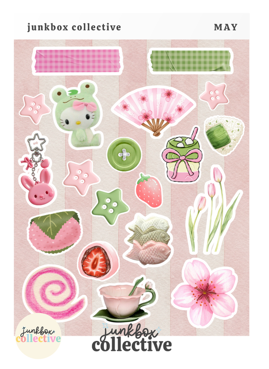 sakura trinket sticker sheet