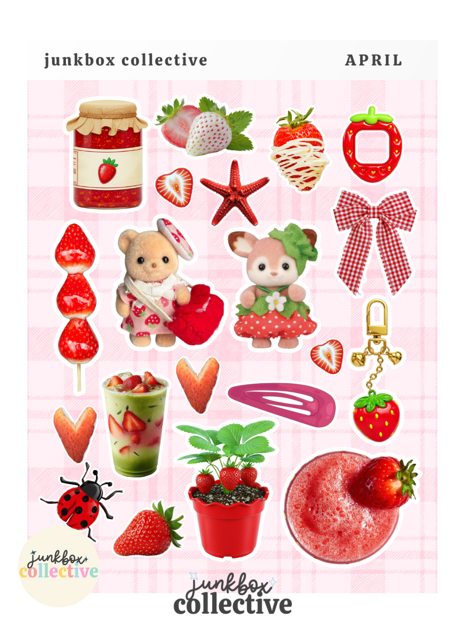 strawberry daydream sticker sheet