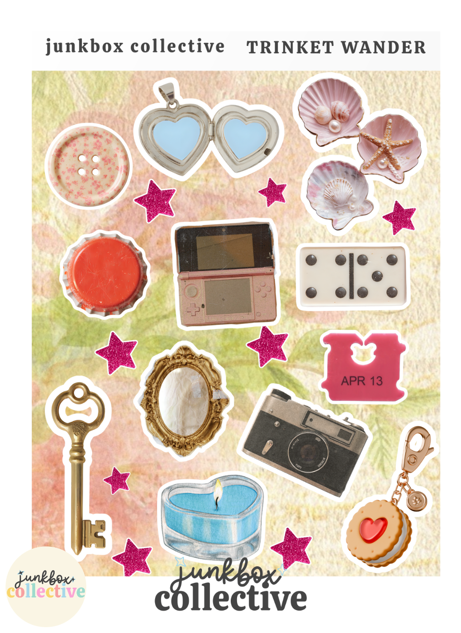 trinket wander sticker sheet